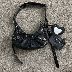 Croc embossed Moto handbag